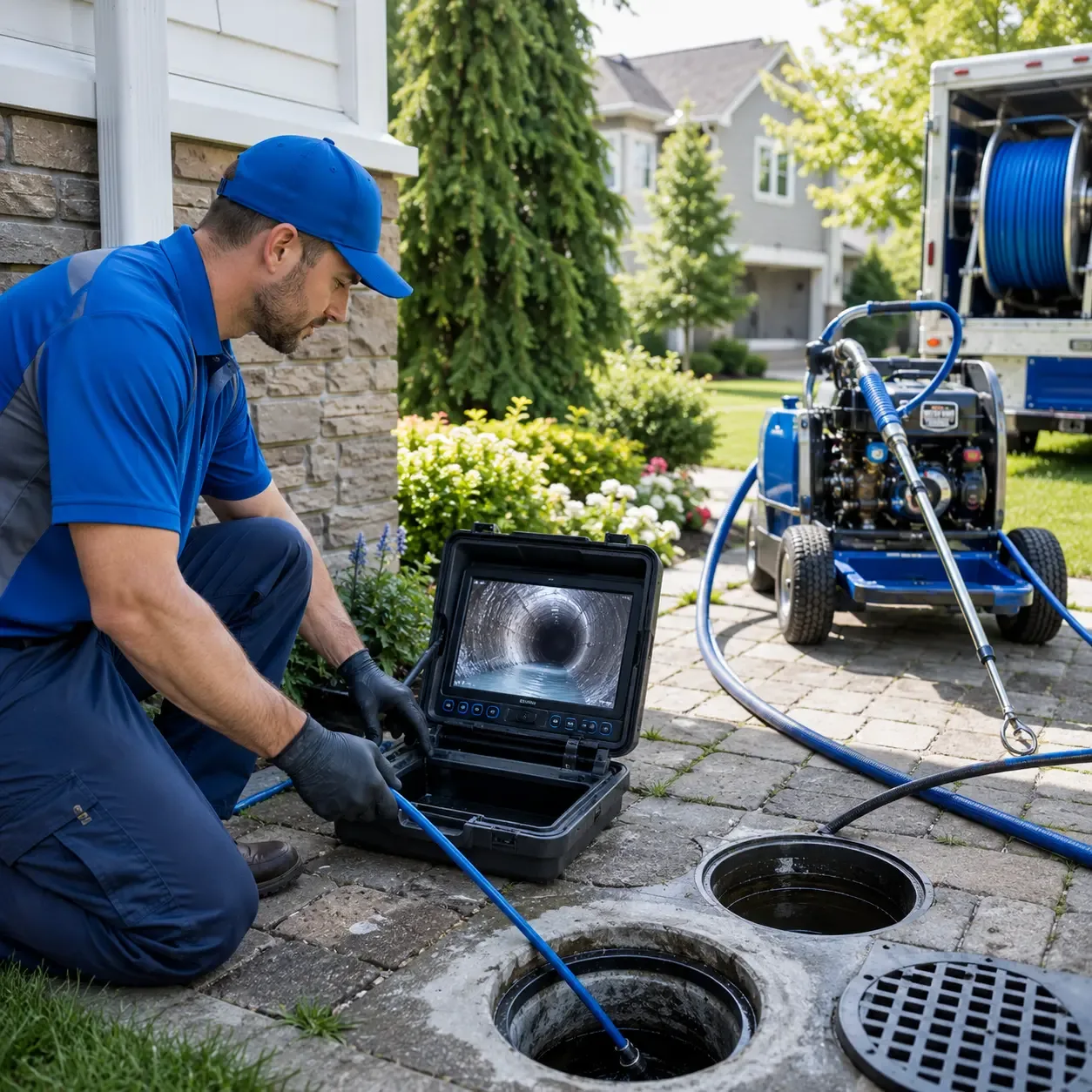 Outdoor drain cleaning professionals serving Pointblank, TX